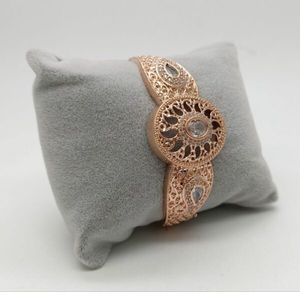 American Diamond Openable Bracelet in Rose Gold Color -